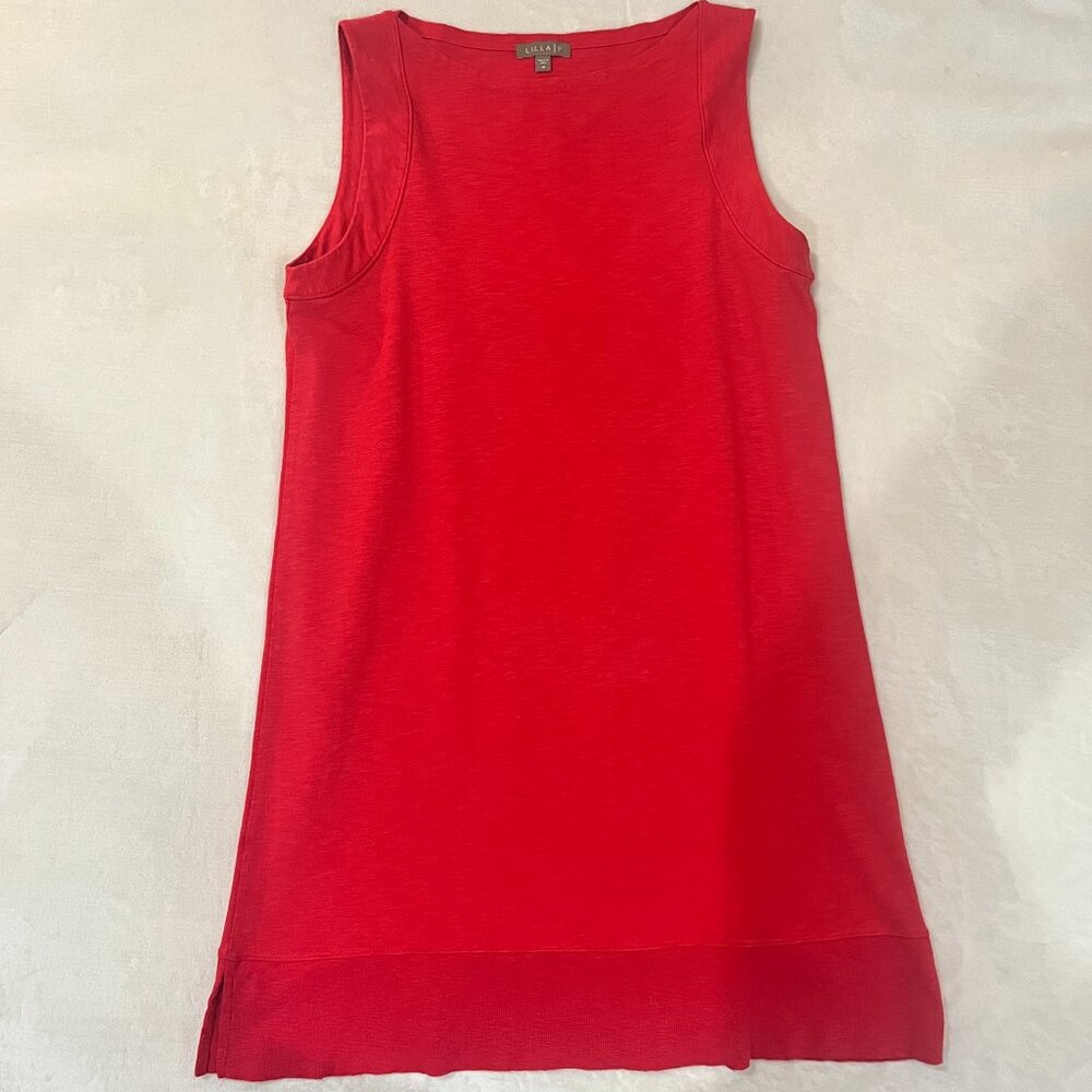Lilla P sleeveless stretch red dress M